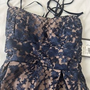 Junior Navy blue color long dress size 8/9 with tag on new and never wear dress